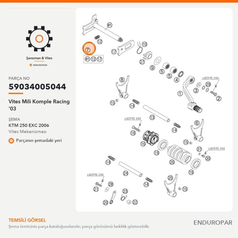 Vites Mili Komple Racing '03 59034005044 parça şeması