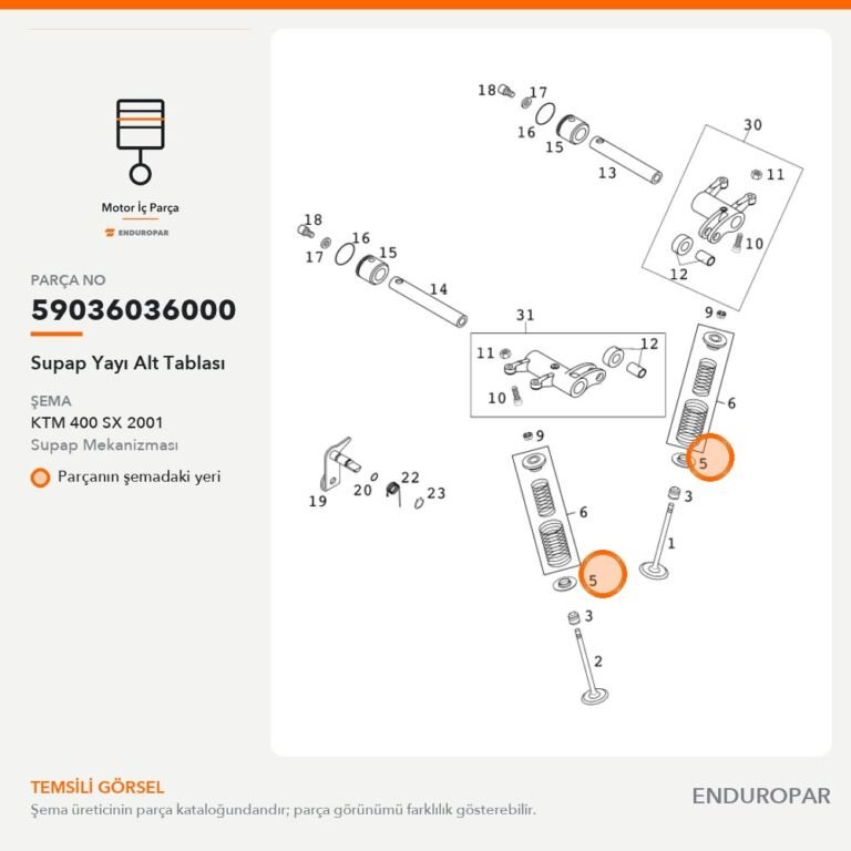 Supap Yayı Alt Tablası 59036036000 parça şeması
