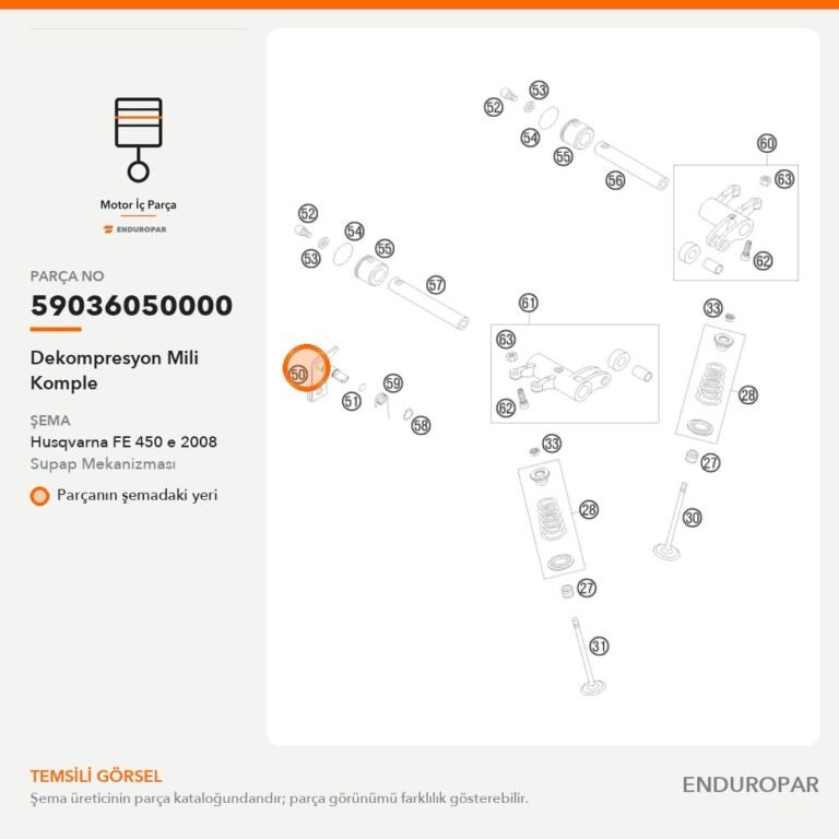 Dekompresyon Mili Komple 59036050000 parça şeması