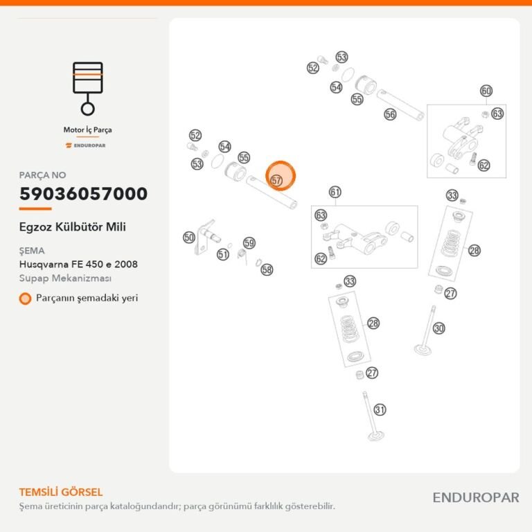 Egzoz Külbütör Mili 59036057000 parça şeması