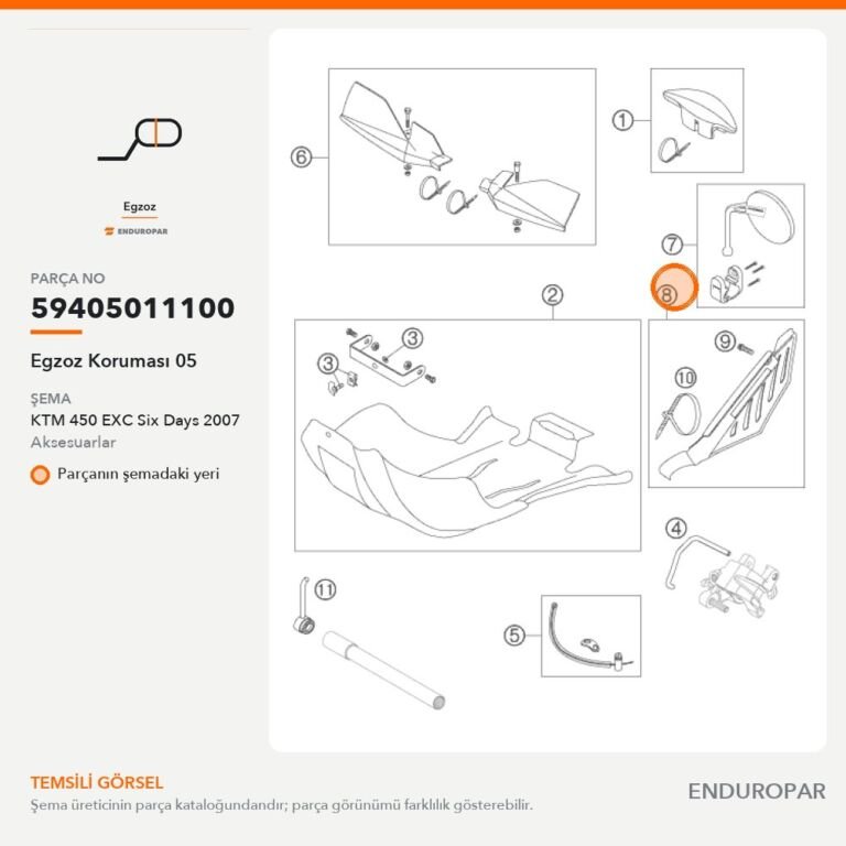 Egzoz Koruması 05 59405011100 parça şeması