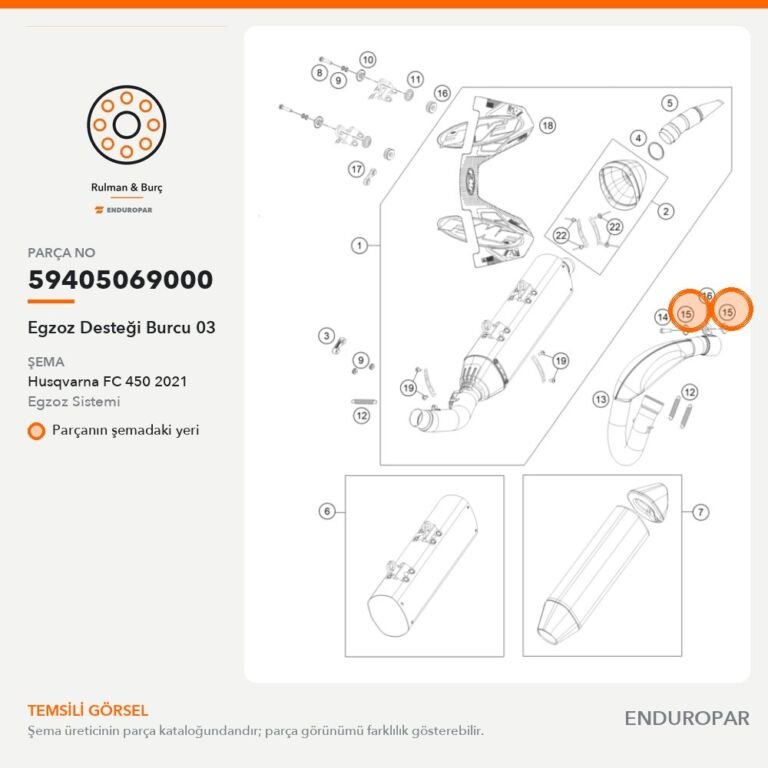 Egzoz Desteği Burcu 03 59405069000 parça şeması