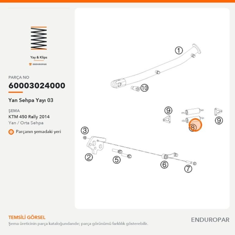 Yan Sehpa Yayı 03 60003024000 parça şeması