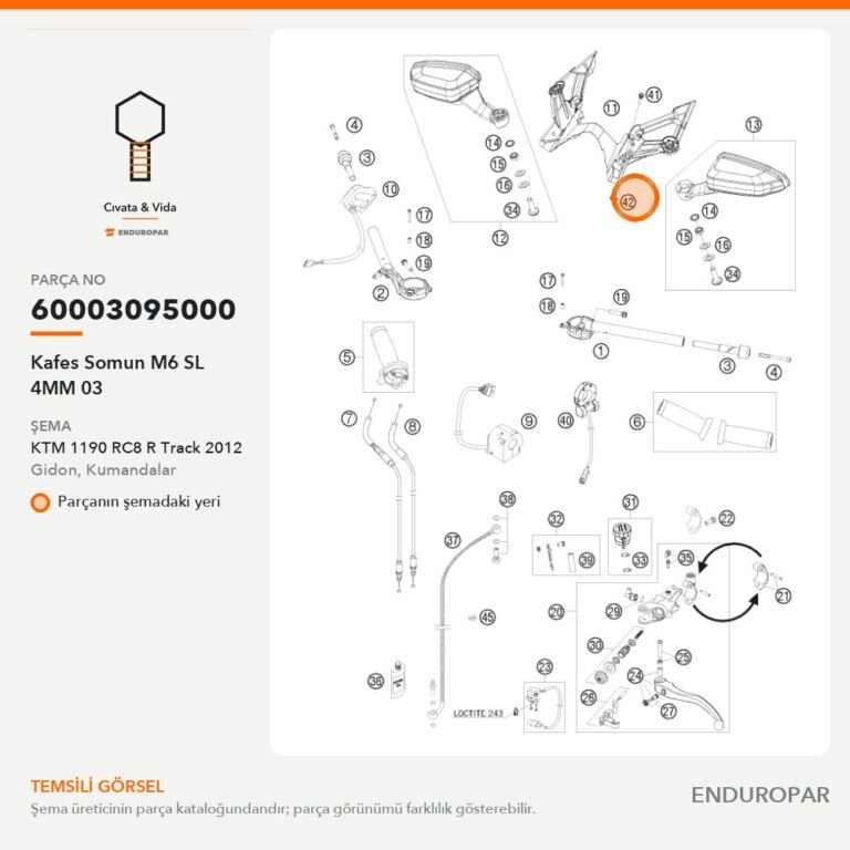 Kafes Somun M6 SL 4MM 03 60003095000 parça şeması