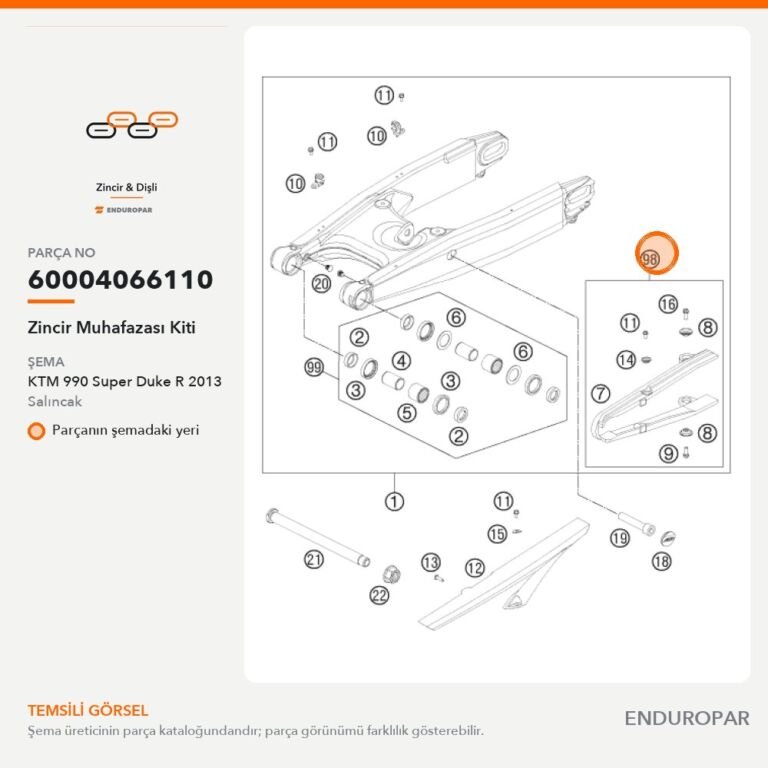 Zincir Muhafazası Kiti 60004066110 parça şeması