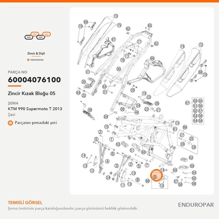 Zincir Kızak Bloğu 05 60004076100 parça şeması