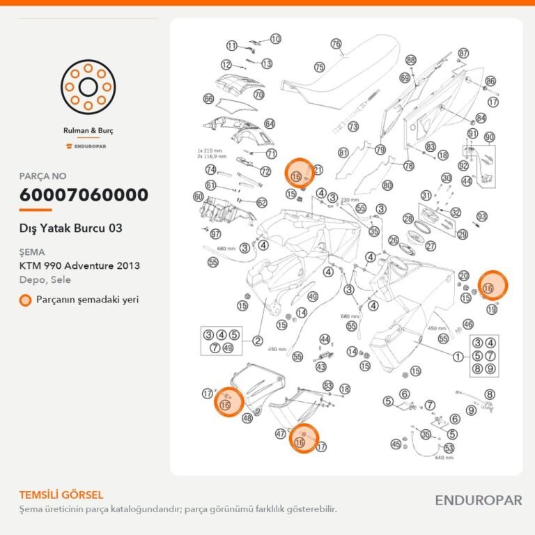 Dış Yatak Burcu 03 60007060000 parça şeması