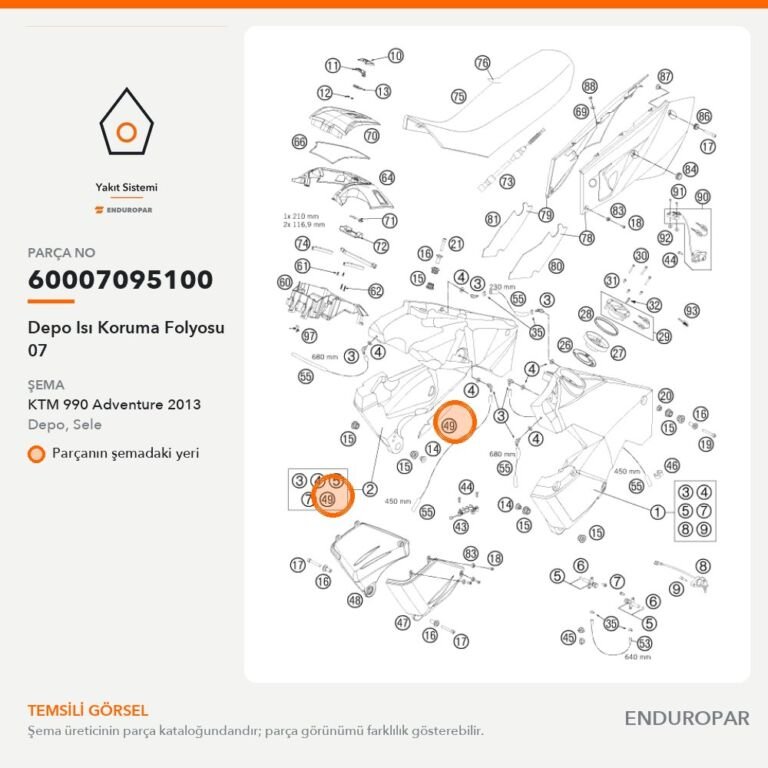Depo Isı Koruma Folyosu 07 60007095100 parça şeması