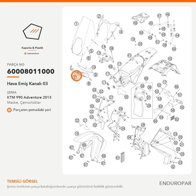 Hava Emiş Kanalı 03 60008011000 parça şeması
