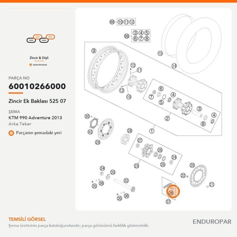 Zincir Ek Baklası 525 07 60010266000 parça şeması