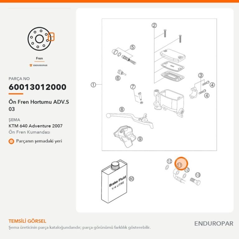 Ön Fren Hortumu ADV.S 03 60013012000 parça şeması