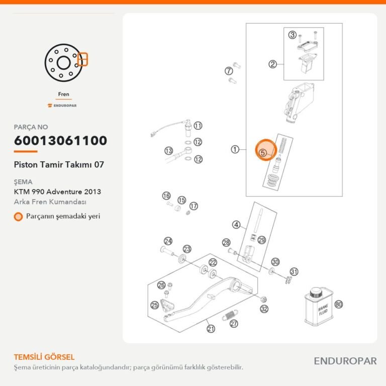 Piston Tamir Takımı 07 60013061100 parça şeması
