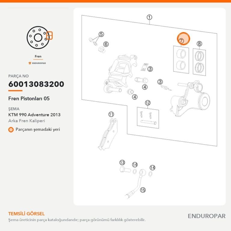 Fren Pistonları 05 60013083200 parça şeması