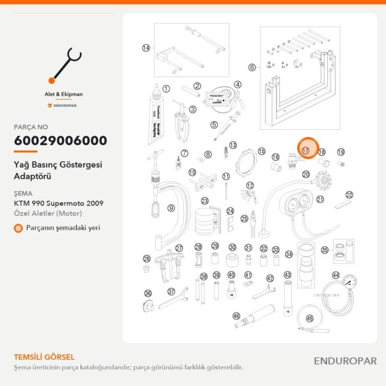 Yağ Basınç Göstergesi Adaptörü 60029006000 parça şeması