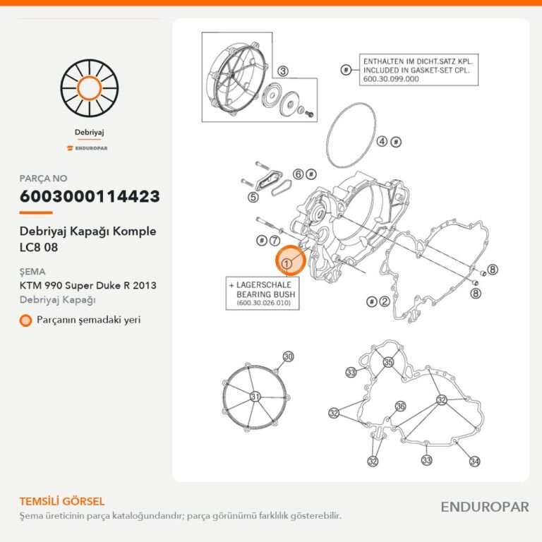 Debriyaj Kapağı Komple LC8 08 6003000114423 parça şeması