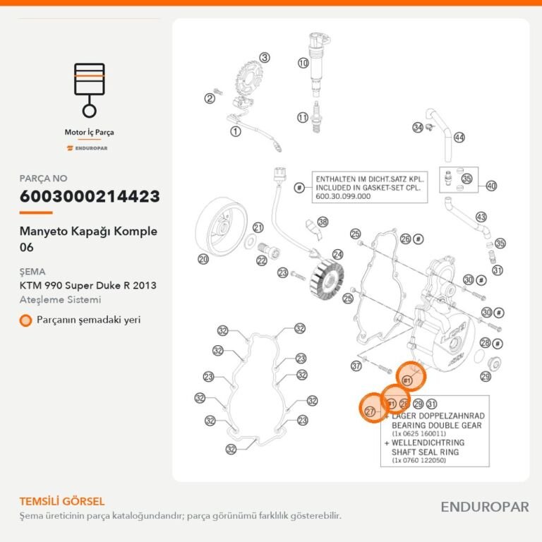 Manyeto Kapağı Komple 06 6003000214423 parça şeması
