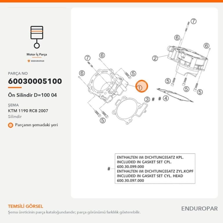 Ön Silindir D=100 04 60030005100 parça şeması