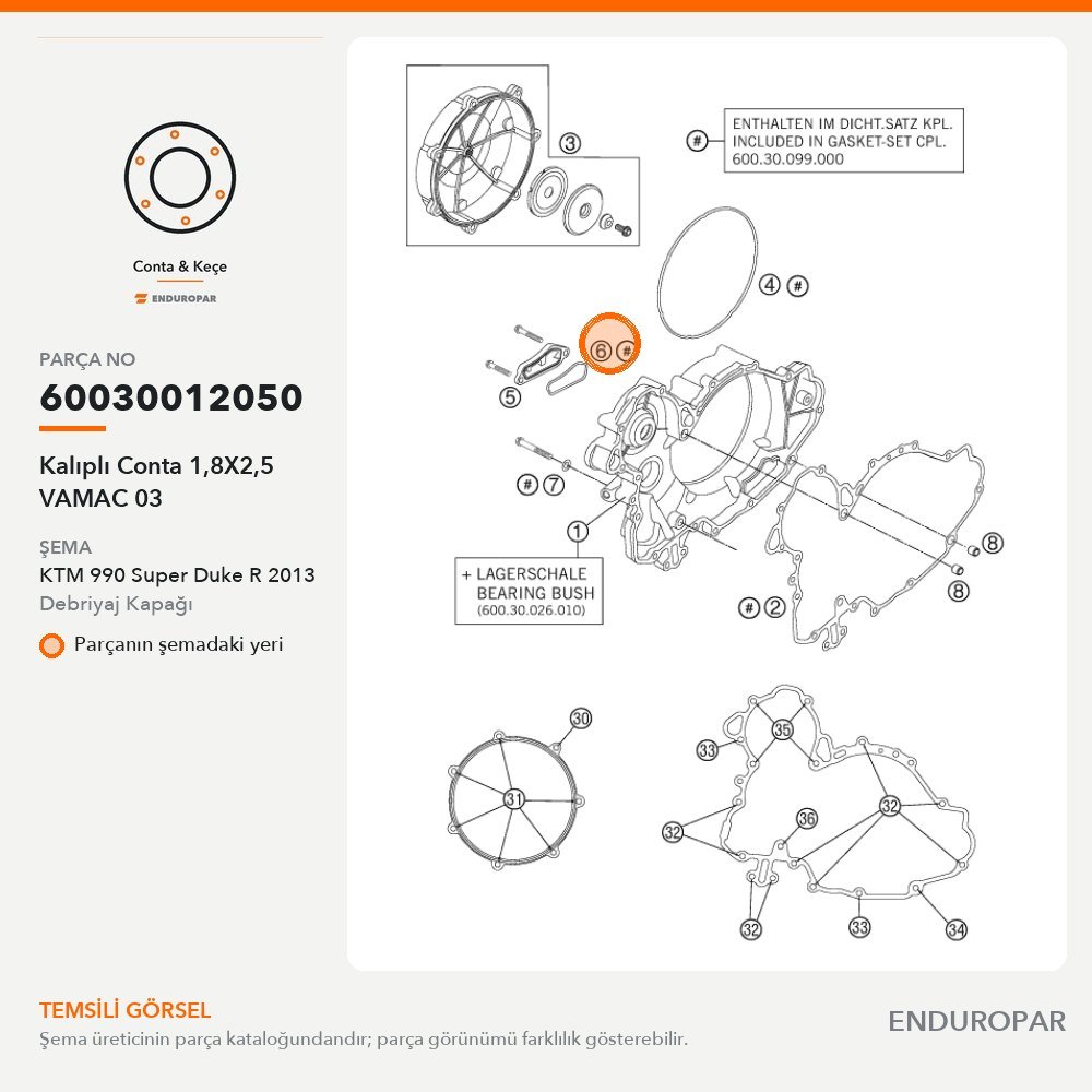 Molded Gasket 1,8X2,5 VAMAC 03
