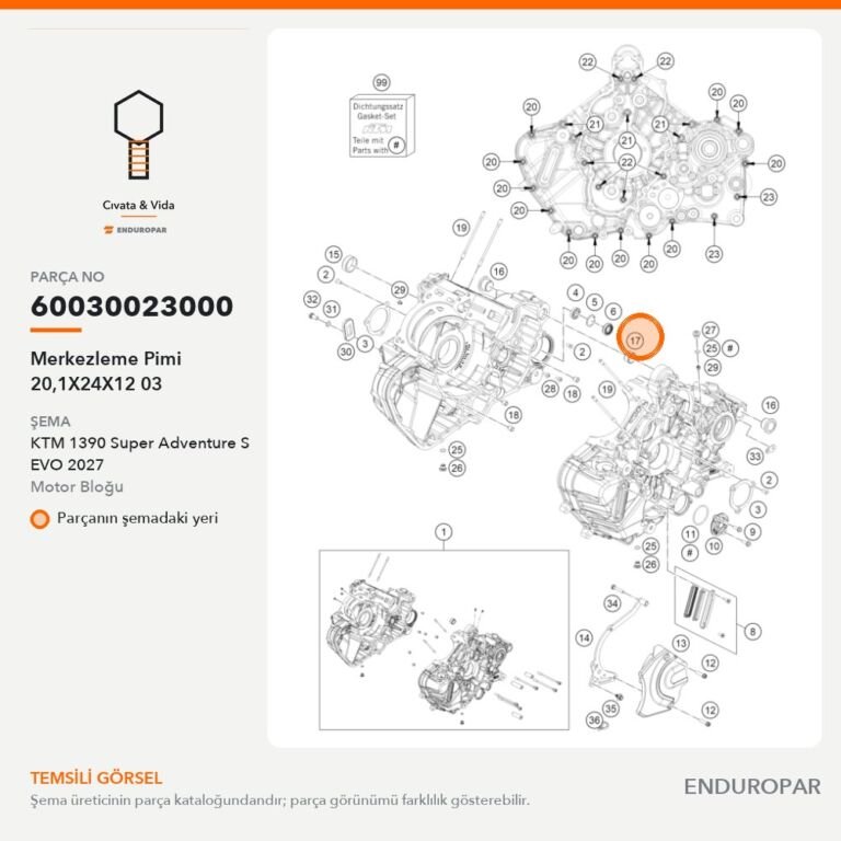 Merkezleme Pimi 20,1X24X12 03 60030023000 parça şeması