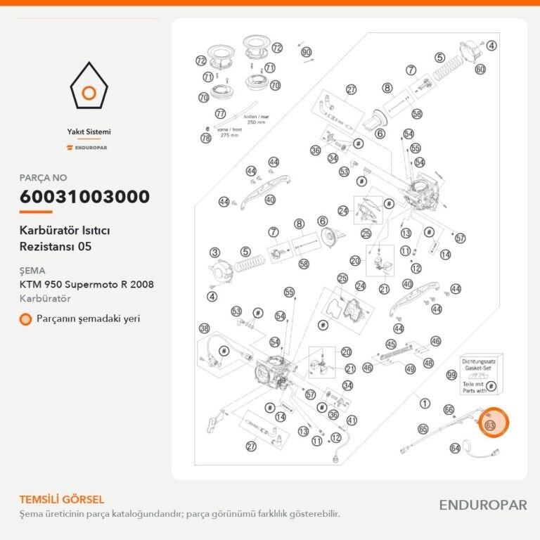 Karbüratör Isıtıcı Rezistansı 05 60031003000 parça şeması
