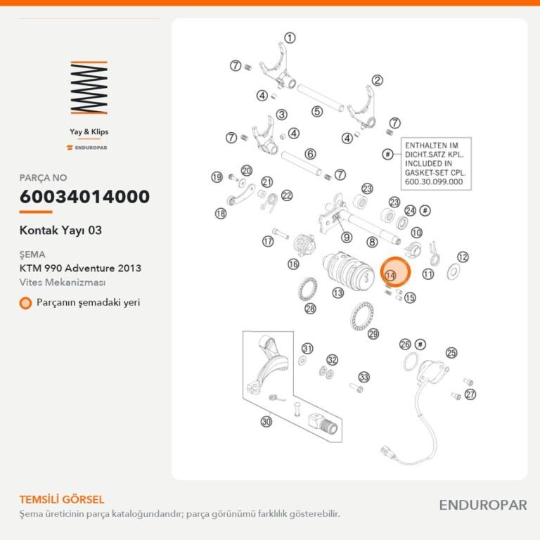 Kontak Yayı 03 60034014000 parça şeması