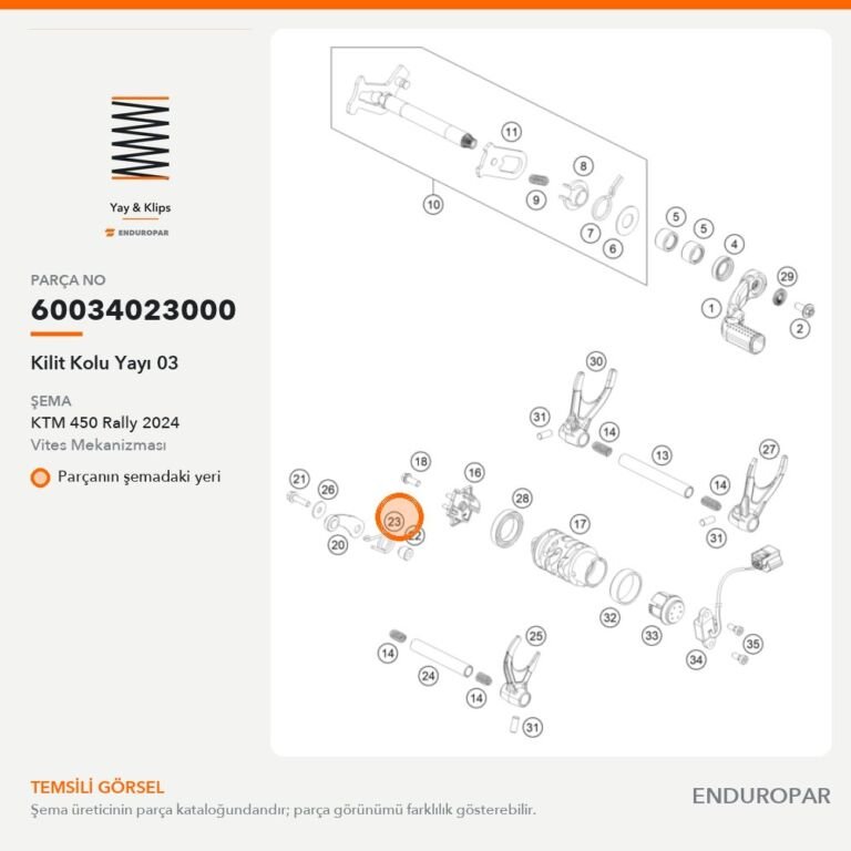 Kilit Kolu Yayı 03 60034023000 parça şeması