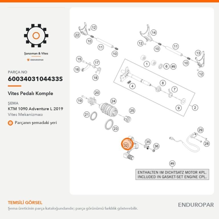Vites Pedalı Komple 6003403104433S parça şeması