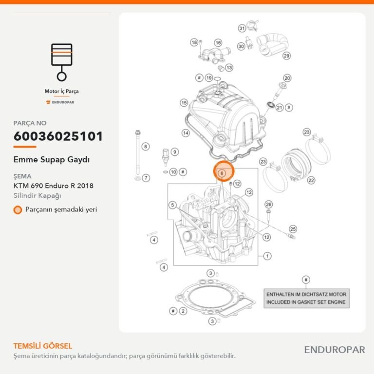 Emme Supap Gaydı 60036025101 parça şeması