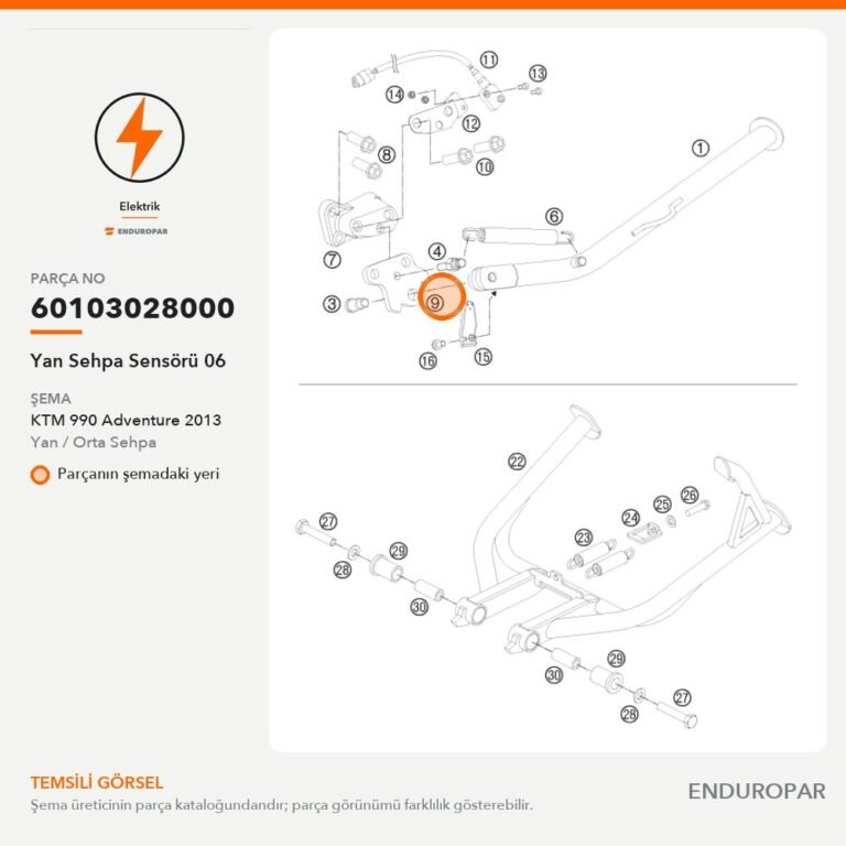 Yan Sehpa Sensörü 06 60103028000 parça şeması