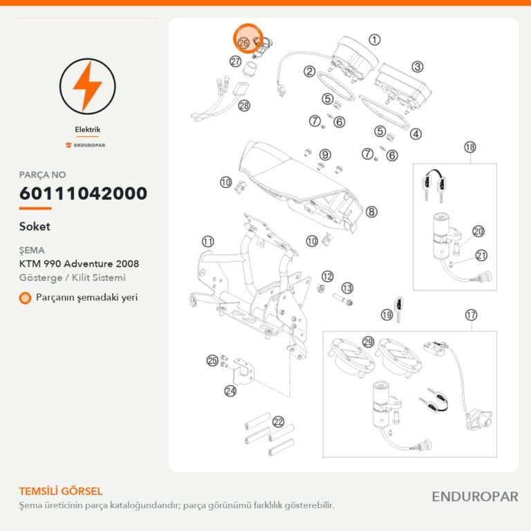Soket 60111042000 parça şeması