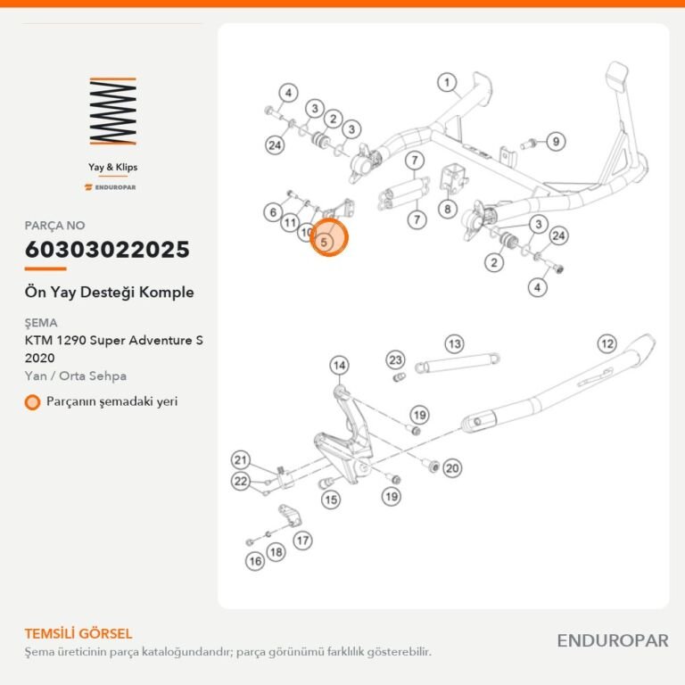 Ön Yay Desteği Komple 60303022025 parça şeması