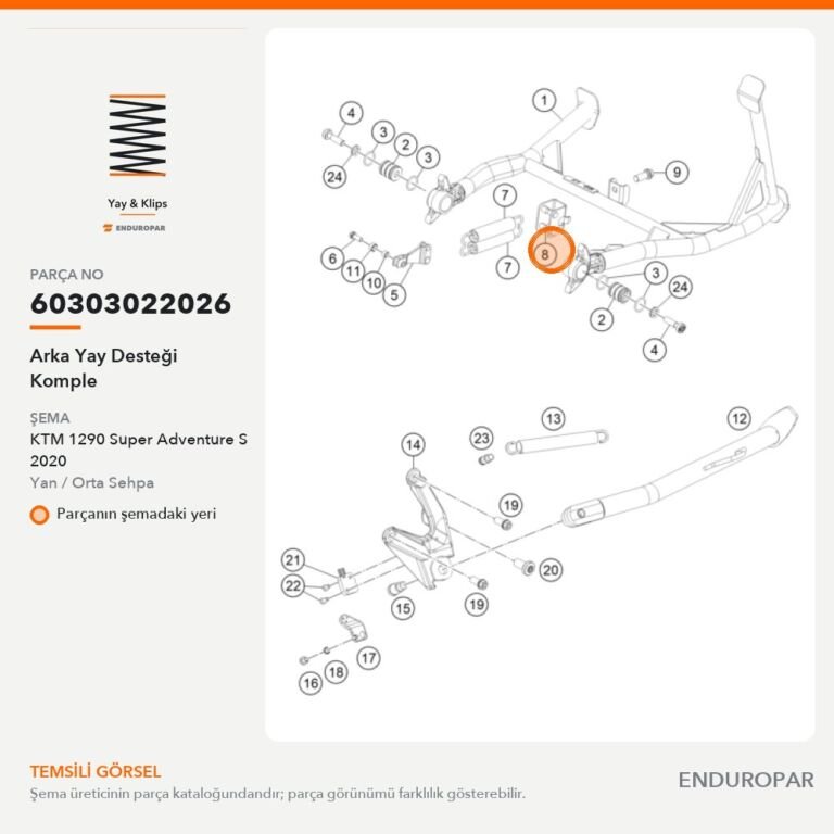 Arka Yay Desteği Komple 60303022026 parça şeması