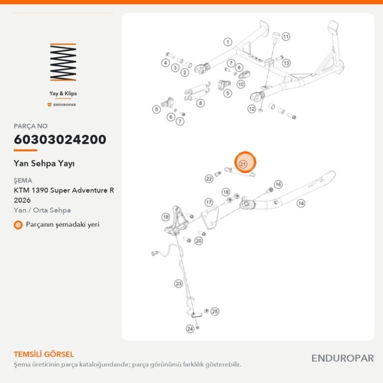 Yan Sehpa Yayı 60303024200 parça şeması