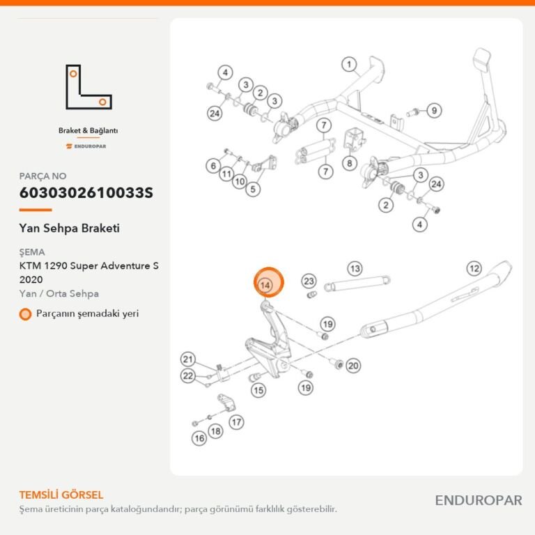 Yan Sehpa Braketi 6030302610033S parça şeması