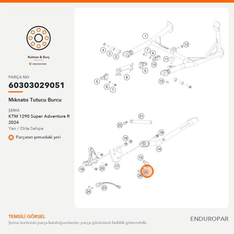 Mıknatıs Tutucu Burcu 60303029051 parça şeması
