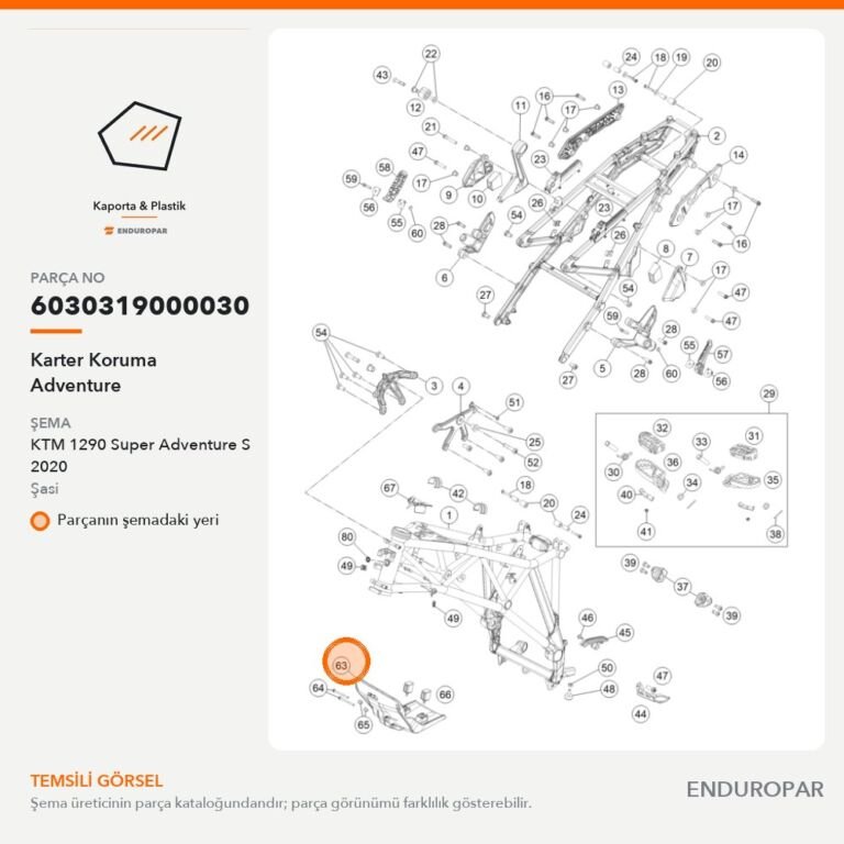 Karter Koruma Adventure 6030319000030 parça şeması
