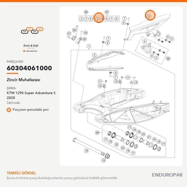Zincir Muhafazası 60304061000 parça şeması