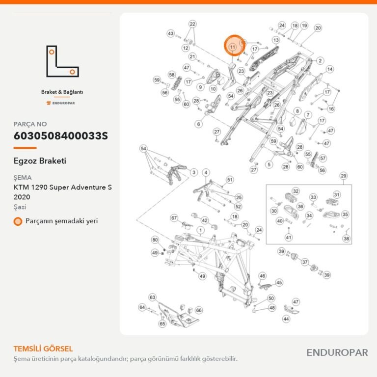 Egzoz Braketi 6030508400033S parça şeması