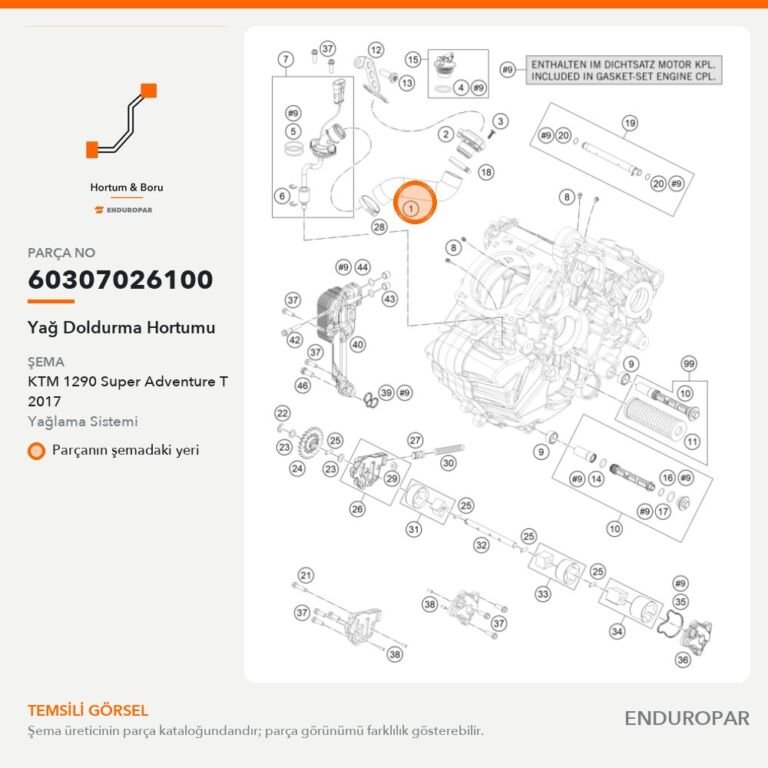 Yağ Doldurma Hortumu 60307026100 parça şeması