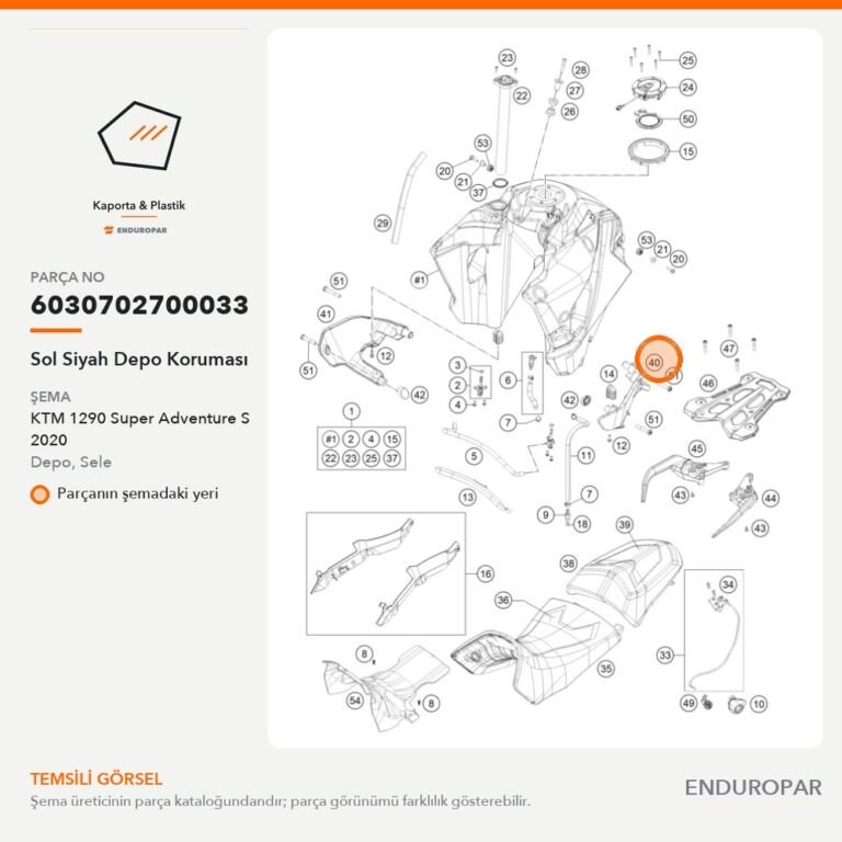 Sol Siyah Depo Koruması 6030702700033 parça şeması