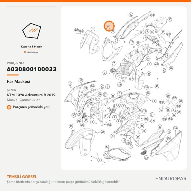 Far Maskesi 6030800100033 parça şeması