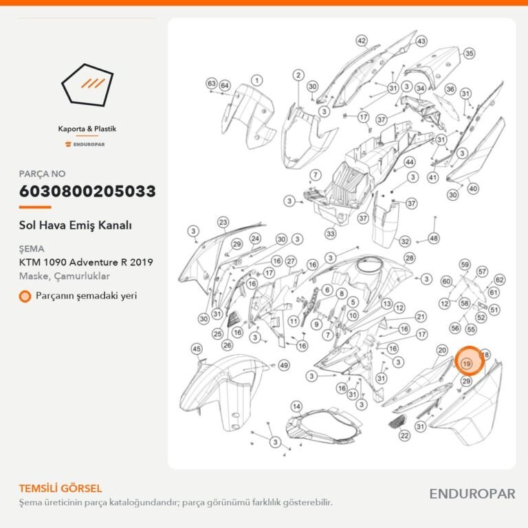 Sol Hava Emiş Kanalı 6030800205033 parça şeması