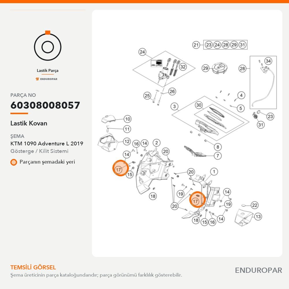 Lastik Kovan 60308008057 parça şeması