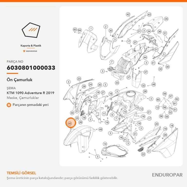 Ön Çamurluk 6030801000033 parça şeması
