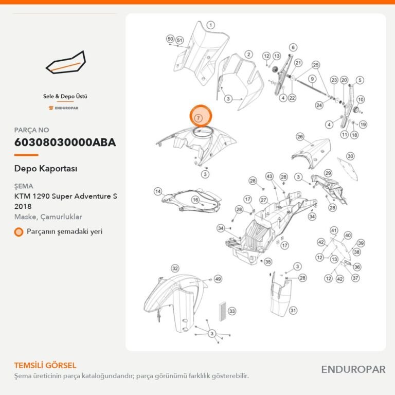 Depo Kaportası 60308030000ABA parça şeması