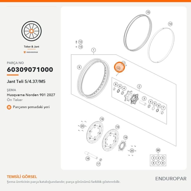 Jant Teli 5/4.37/M5 60309071000 parça şeması