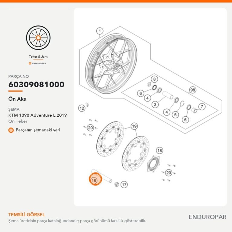 Aks Ön 60309081000 parça şeması