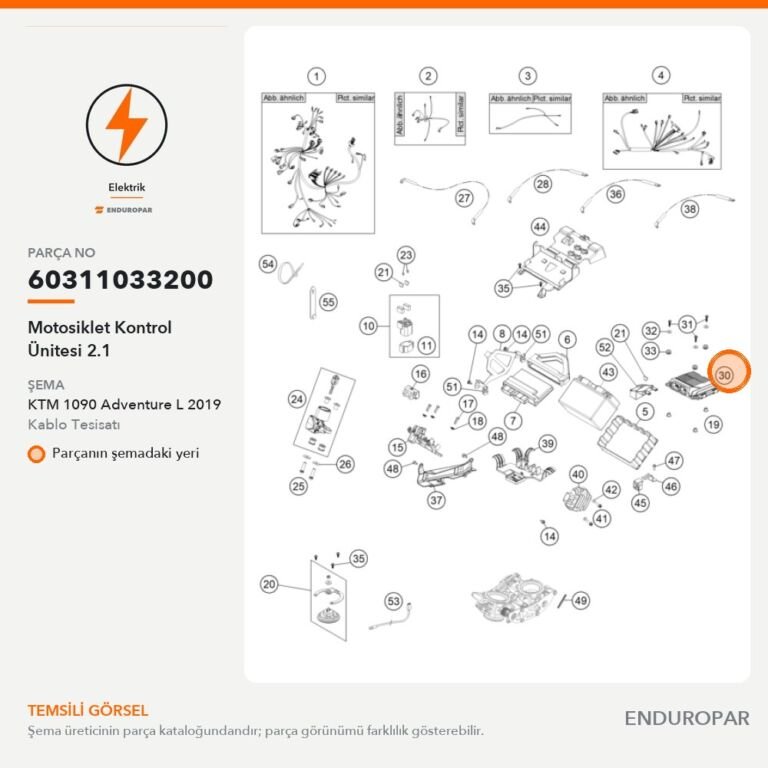 Motosiklet Kontrol Ünitesi 2.1 60311033200 parça şeması