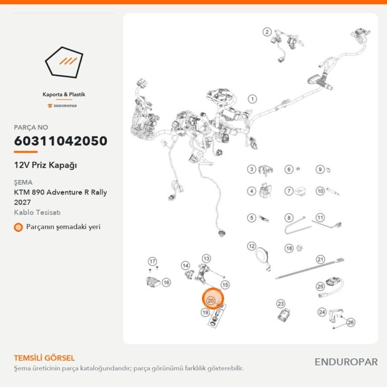 12V Priz Kapağı 60311042050 parça şeması