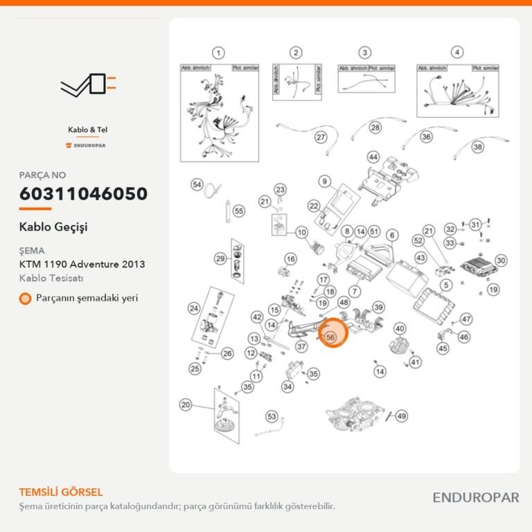 Kablo Geçişi 60311046050 parça şeması